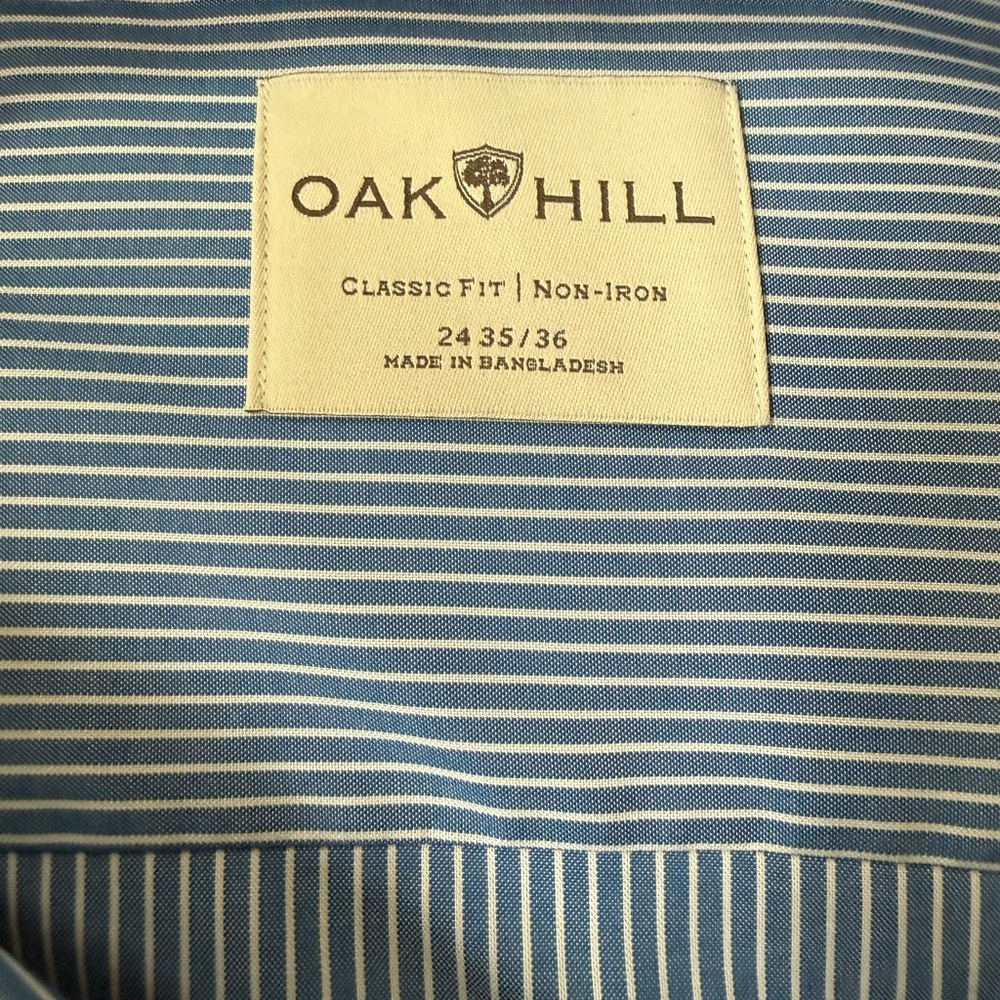 DXL Size 6 Blue Striped Men's Shirt - Picture 10 of 15